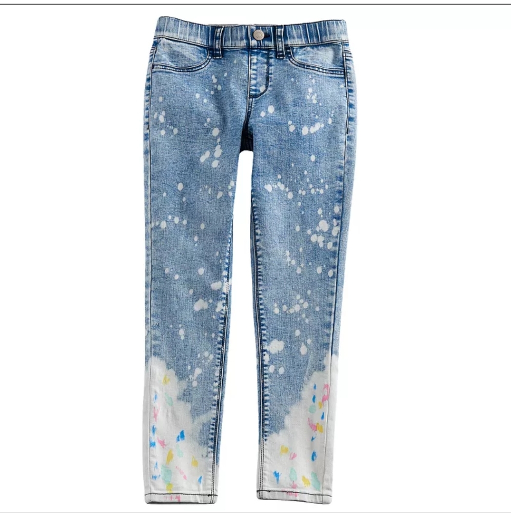 Girls Jeggings Dri Paint Splatter 